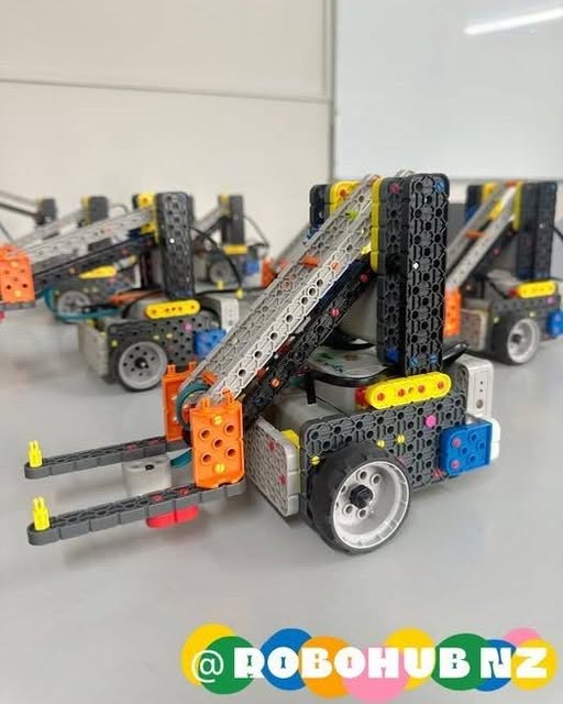 VEX IQ robots built by students